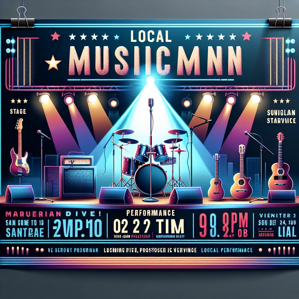 Local musician performance poster.