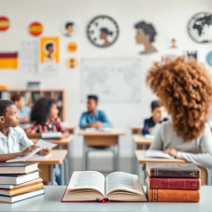 Abstract representation of education transformation with focus on race and gender.