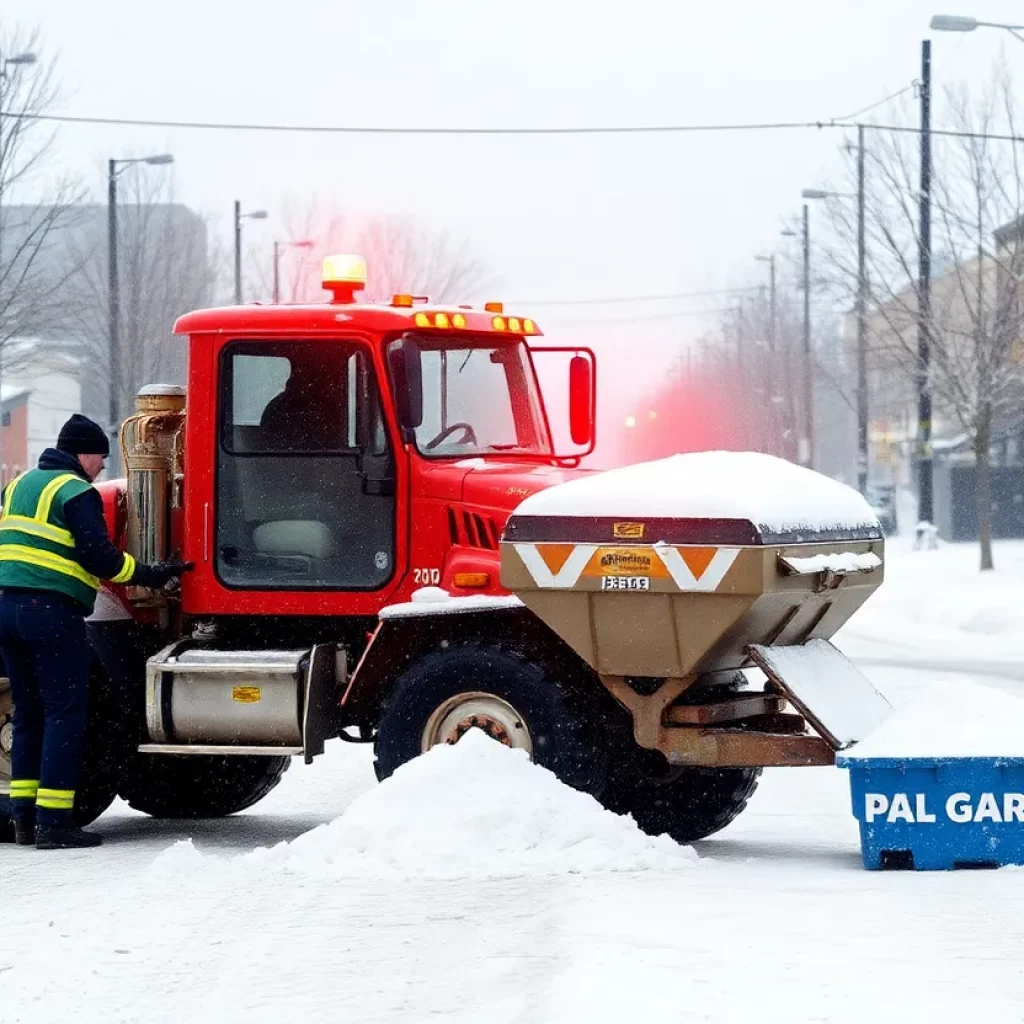 Street crews in Bristol, TN preparing roads for winter weather