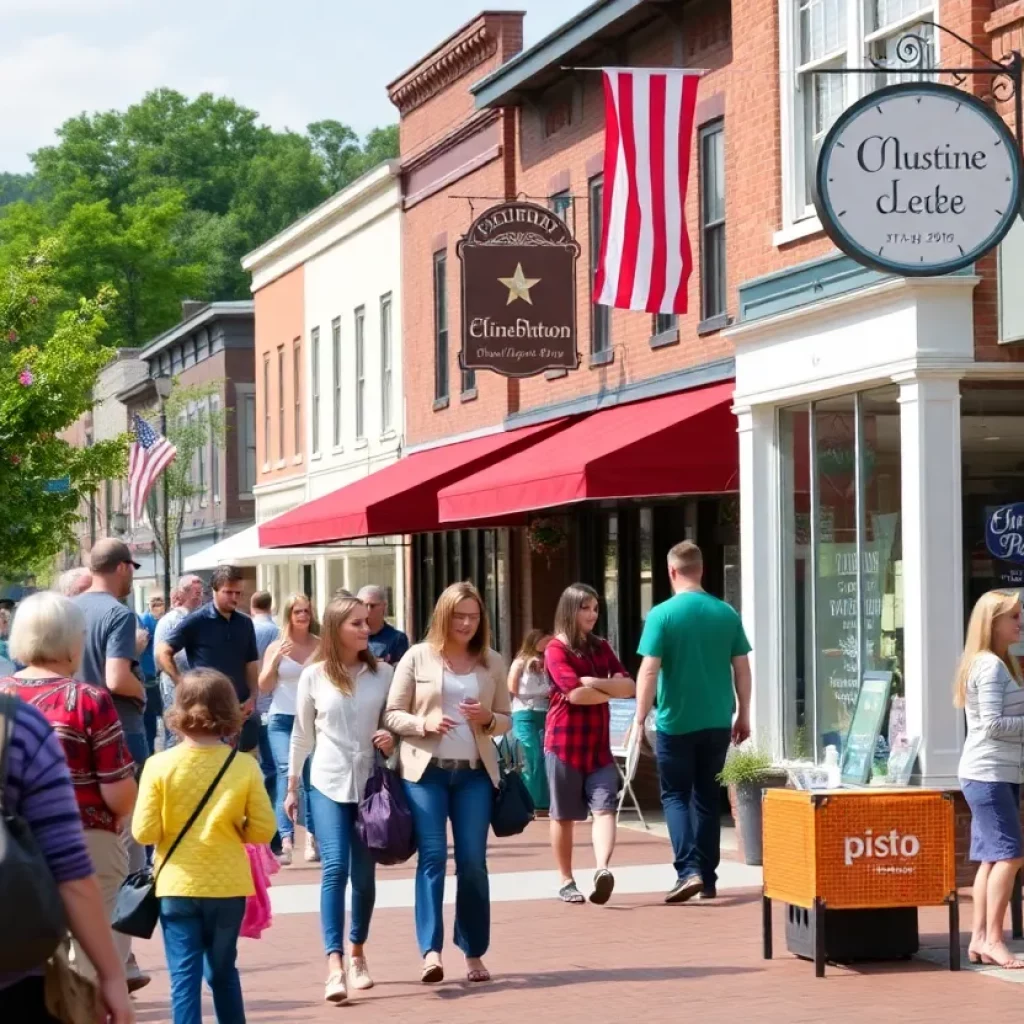 Downtown Elizabethton showcasing local businesses