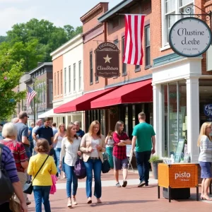 Downtown Elizabethton showcasing local businesses