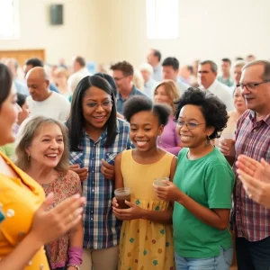 Community members participating in joyous events in Elizabethton