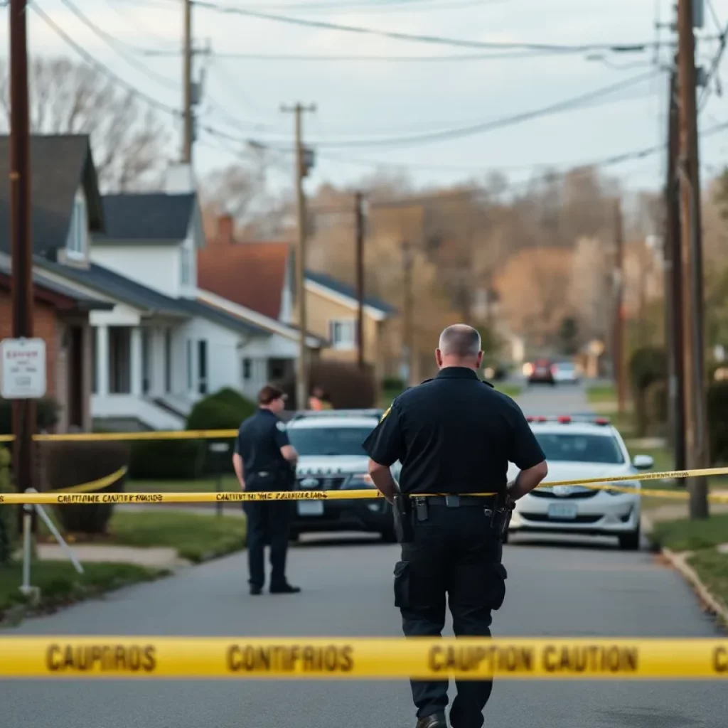 Agents at a crime scene in Elizabethton due to gunfire incidents