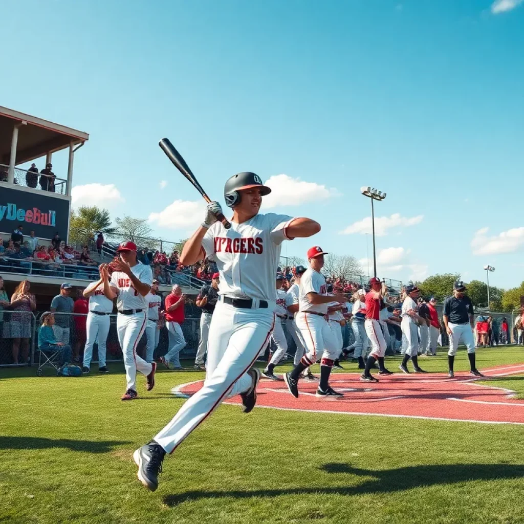 Hendersonville High School baseball team celebrating a signing event