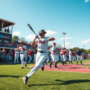 Hendersonville High School baseball team celebrating a signing event