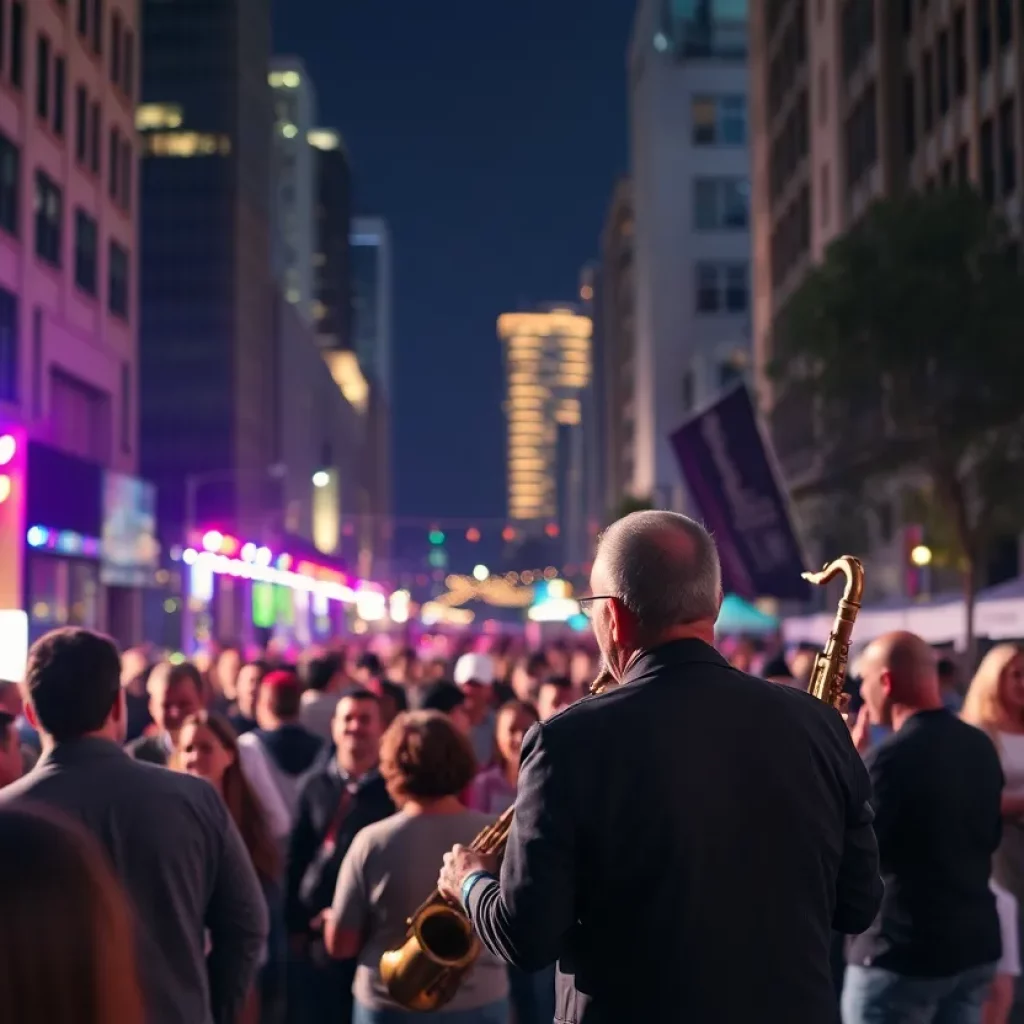 Musicians performing at the Johnson City Jazz Festival