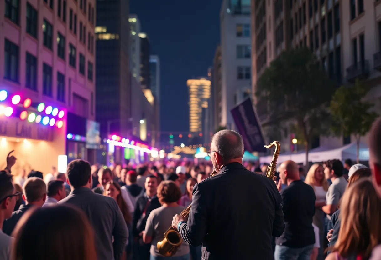 Musicians performing at the Johnson City Jazz Festival