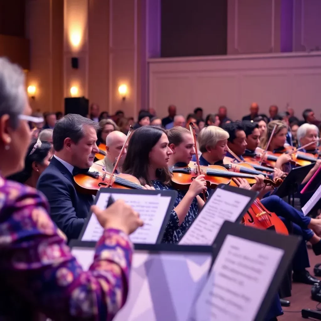Community members enjoying a musical event in Johnson City