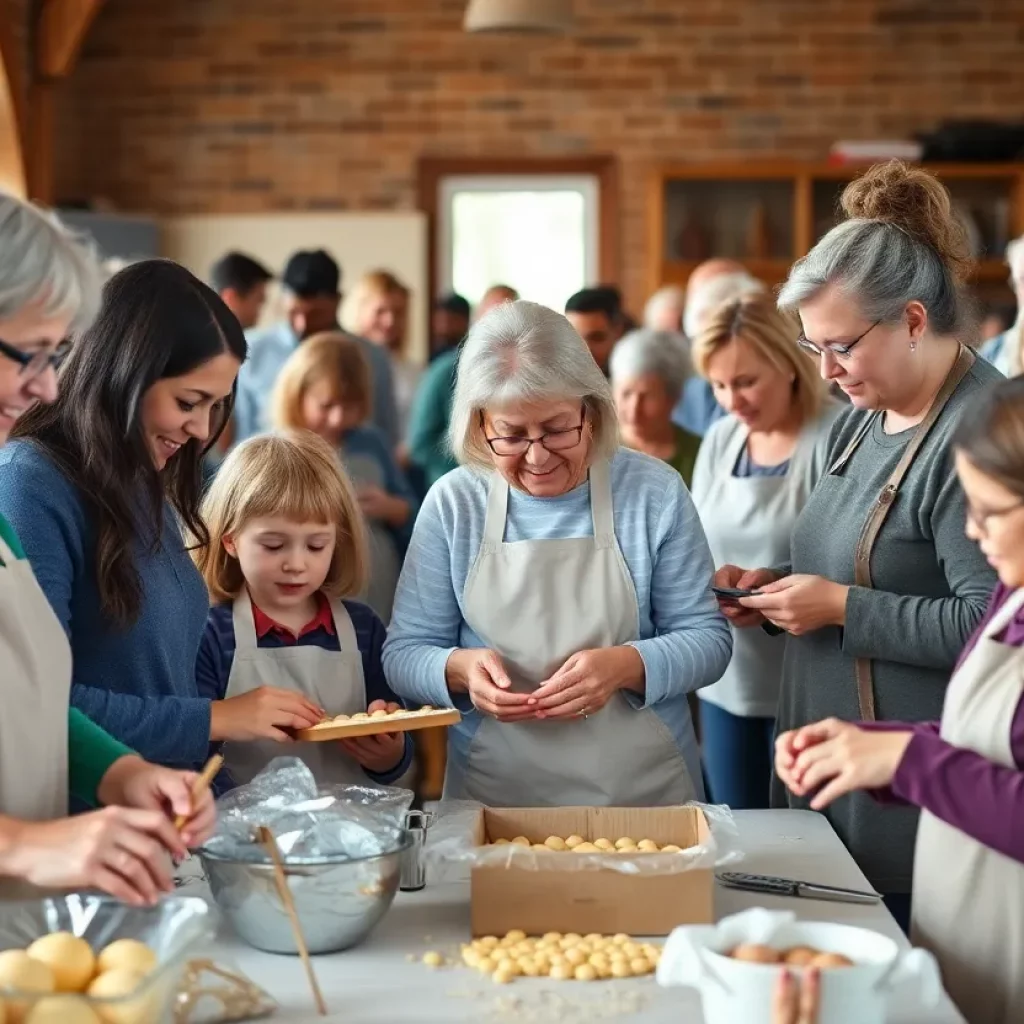 Community volunteers engaging in Acts of Love Day activities