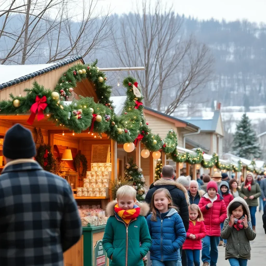 Families celebrating at the Christmas in the Country festival in Kingsport