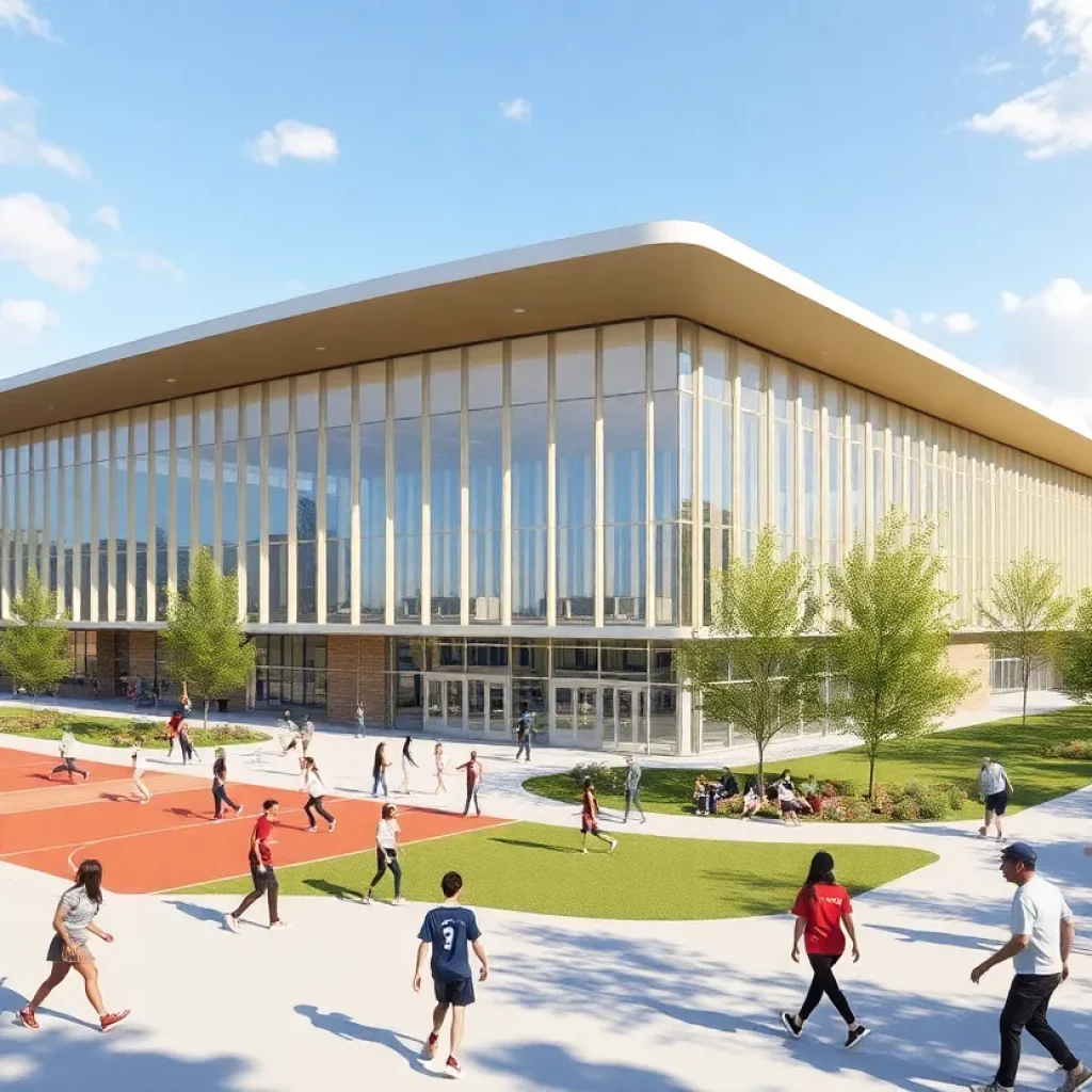 Rendering of the new athletic facility at Elizabethton High School