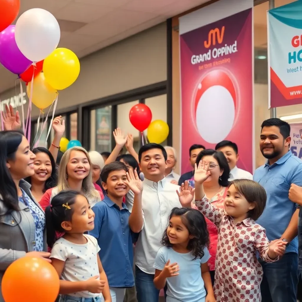 Families enjoying the celebration at the Rural King grand opening in Kingsport.