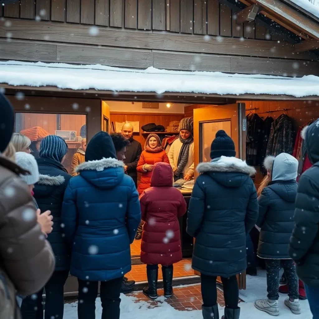 Community members seeking shelter from the winter cold at The Salvation Army.