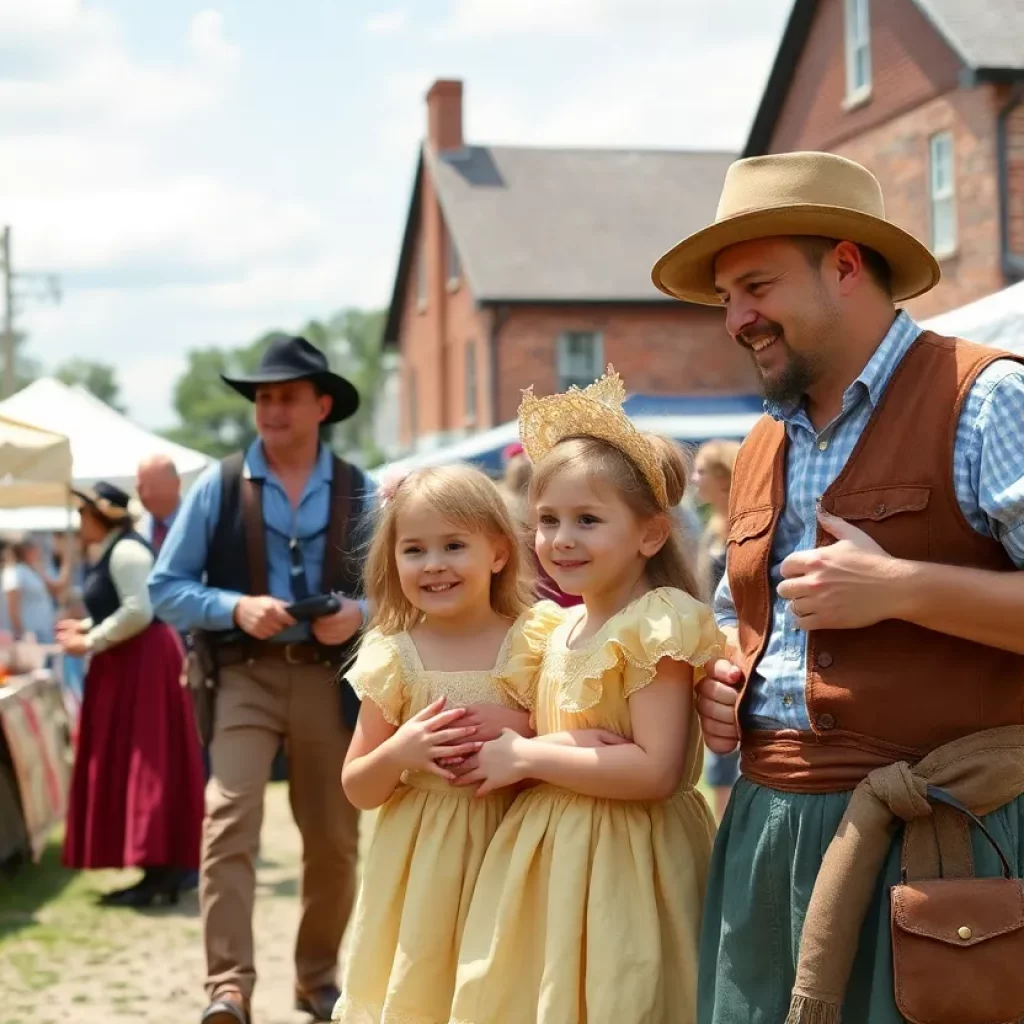 Families enjoying a historical festival at Tipton-Haynes State Historic Site