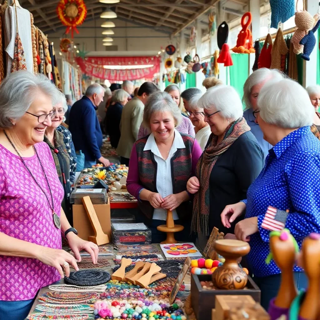 Seniors showcasing handcrafted items at Kingsport Spring Artisan Fair