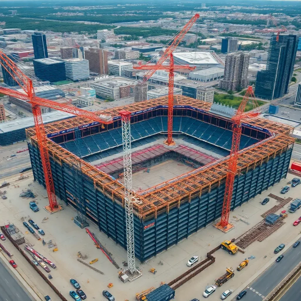 Construction of New Titans Stadium in Nashville