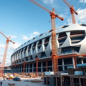Nissan Stadium Construction Progress