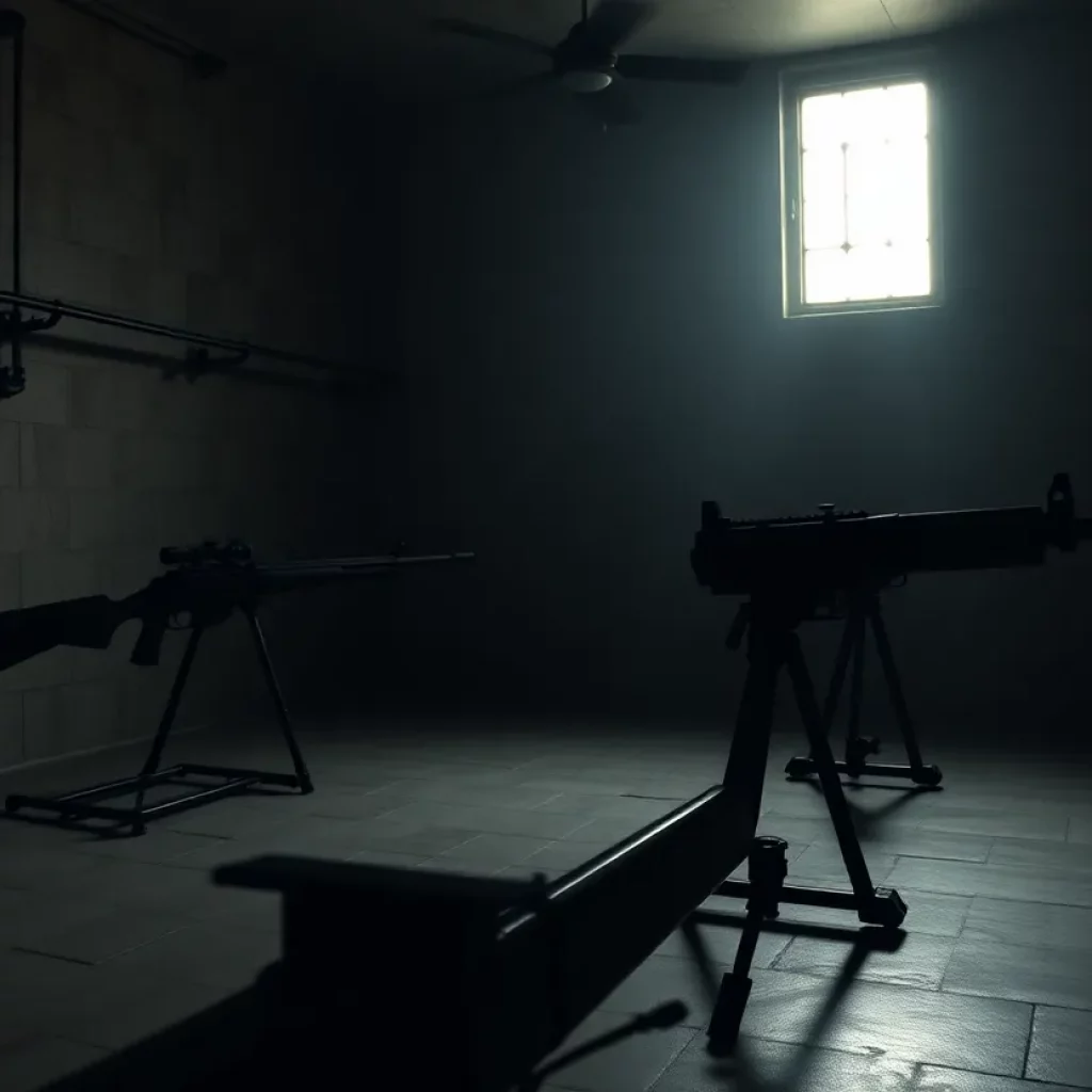 Execution chamber set up for firing squad in South Carolina