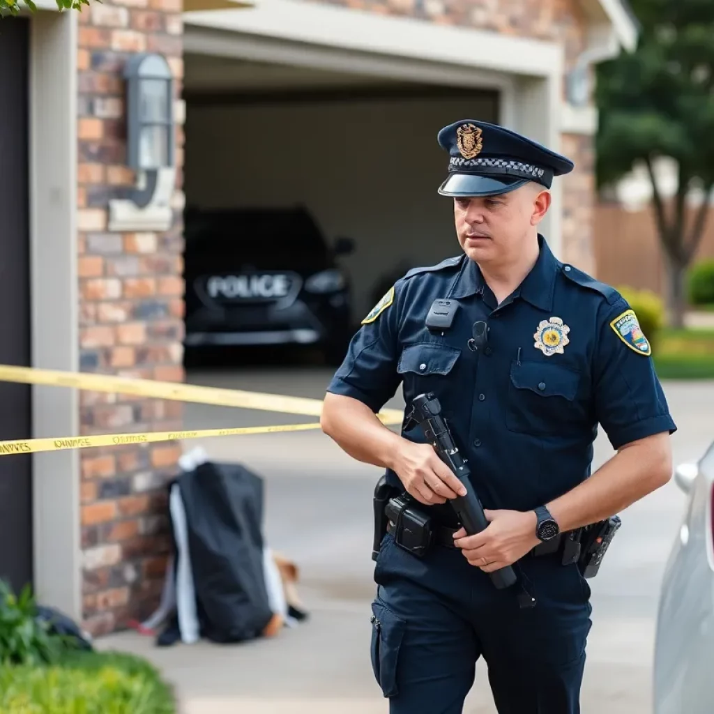 Bristol community police scene with a garage