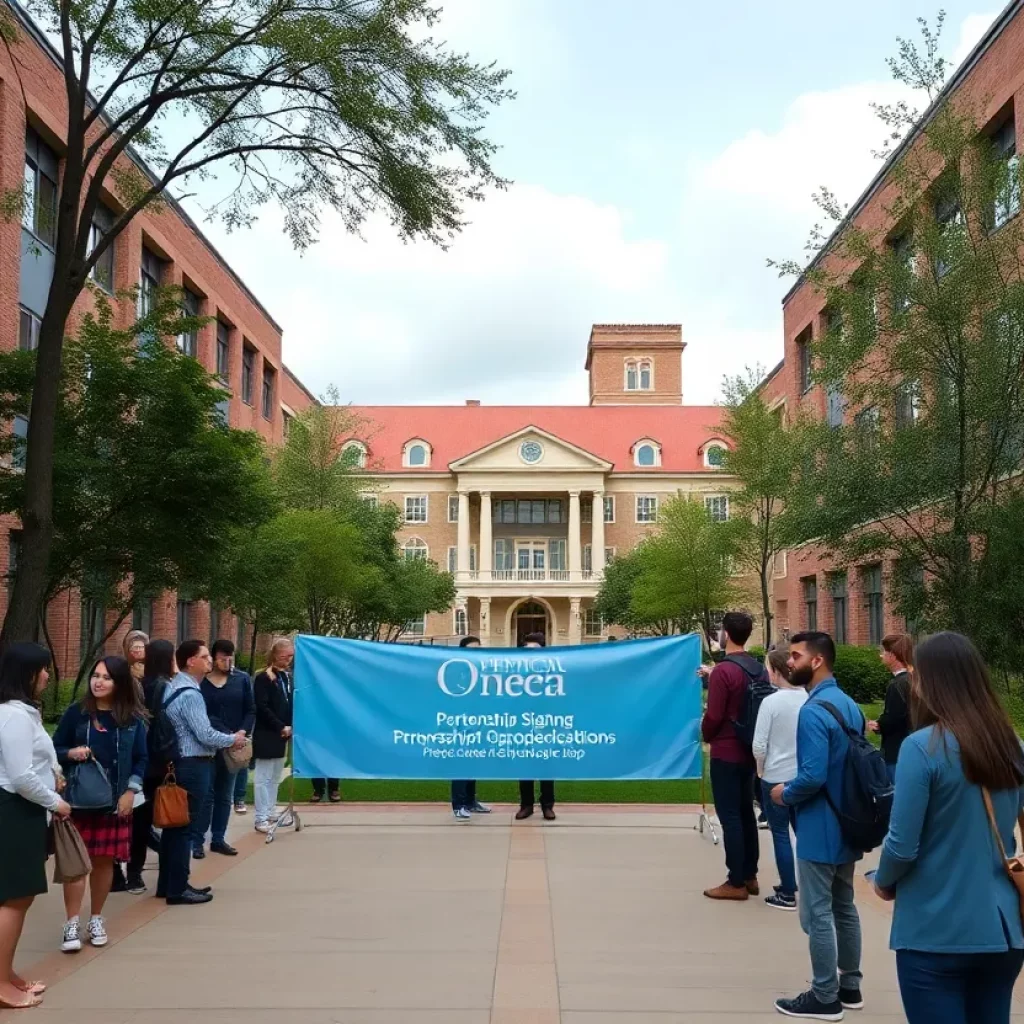 Ceremony at TCAT Elizabethton for signing articulation agreement