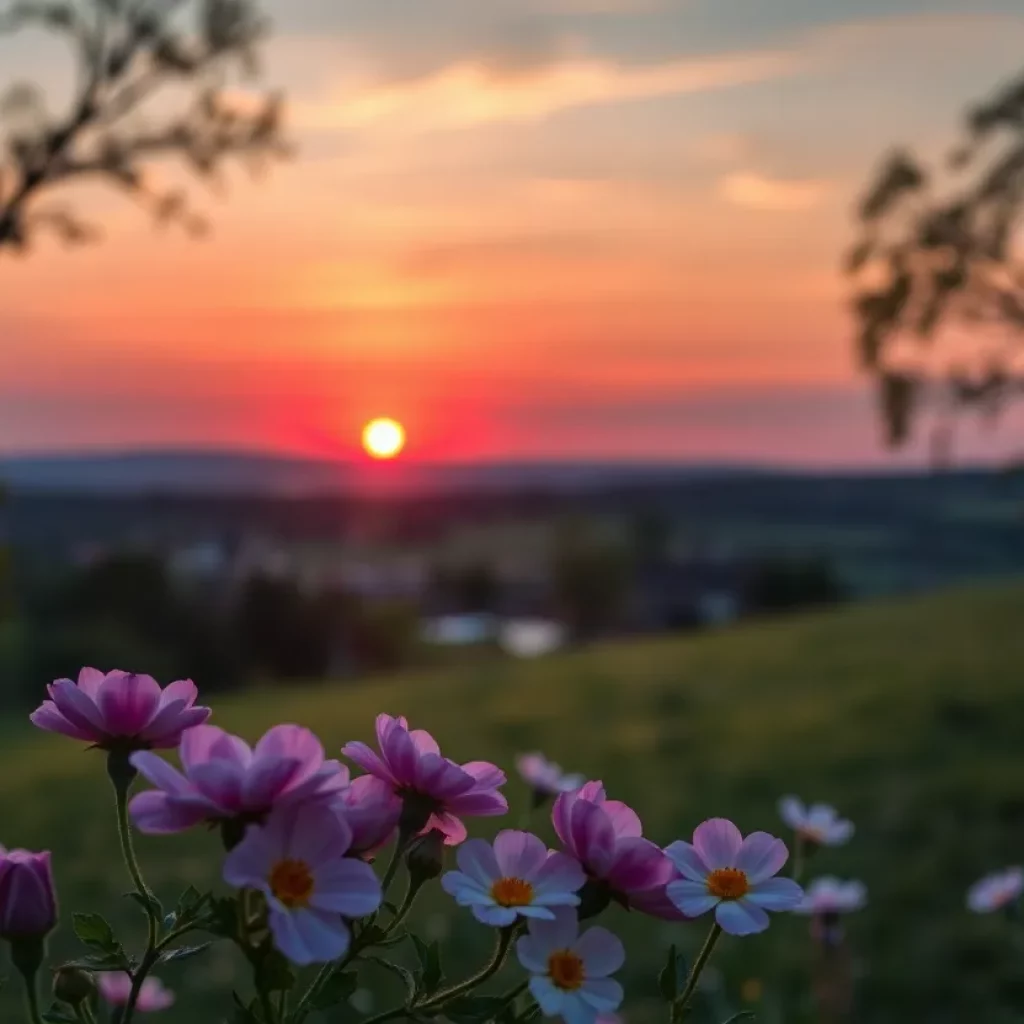 A tranquil view of Elizabethton, Tennessee, reflecting memories and love.