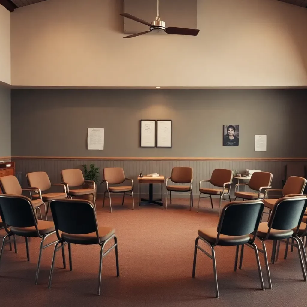 A warm and inviting meeting space for recovery support in Elizabethton.