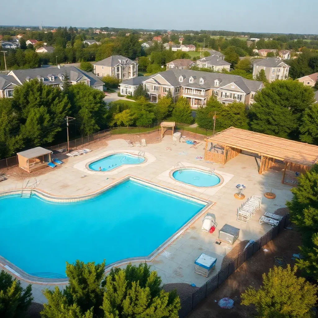 Construction work at Franklin Pool in Elizabethton
