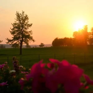 A peaceful landscape representing tranquility and remembrance.