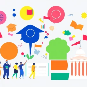 Abstract representation of higher education reform