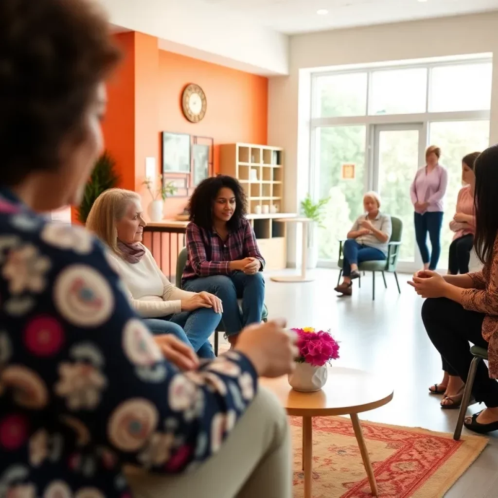 A welcoming space at the Women's Center in Elizabethton designed for recovery and support.