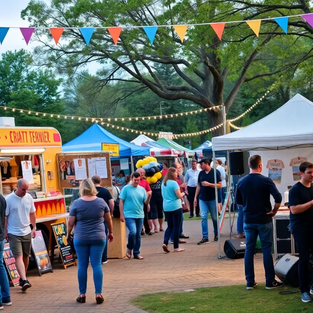 Festive atmosphere at Tri-Cities events with food trucks and live performances