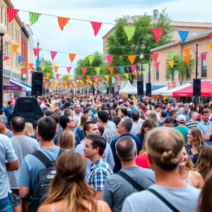 Crowd enjoying the Border Bash concert in Bristol