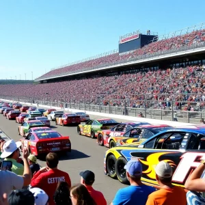 Fans enjoying the Bass Pro Shops Night Race at Bristol Motor Speedway