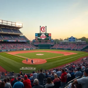Baseball diamond at Bristol Motor Speedway for MLB game