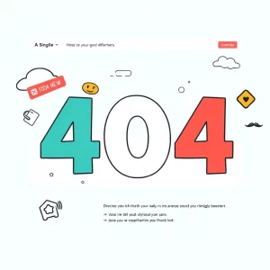 An example of an engaging and humorous 404 error page design