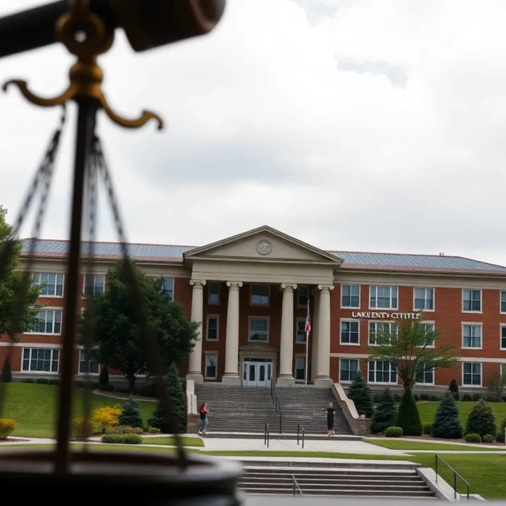 Conceptual image of Harvard University facing legal challenges over funding.