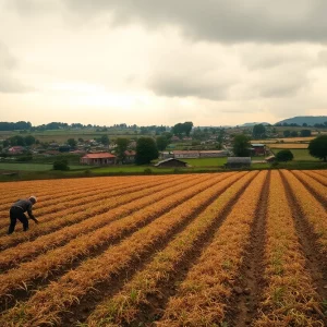 Farm workers in a field, reflecting the impact of ICE immigration raids