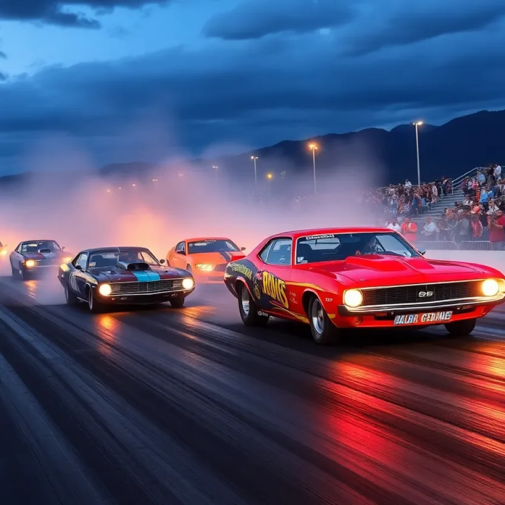 Drag racing cars at Thunder Valley National event