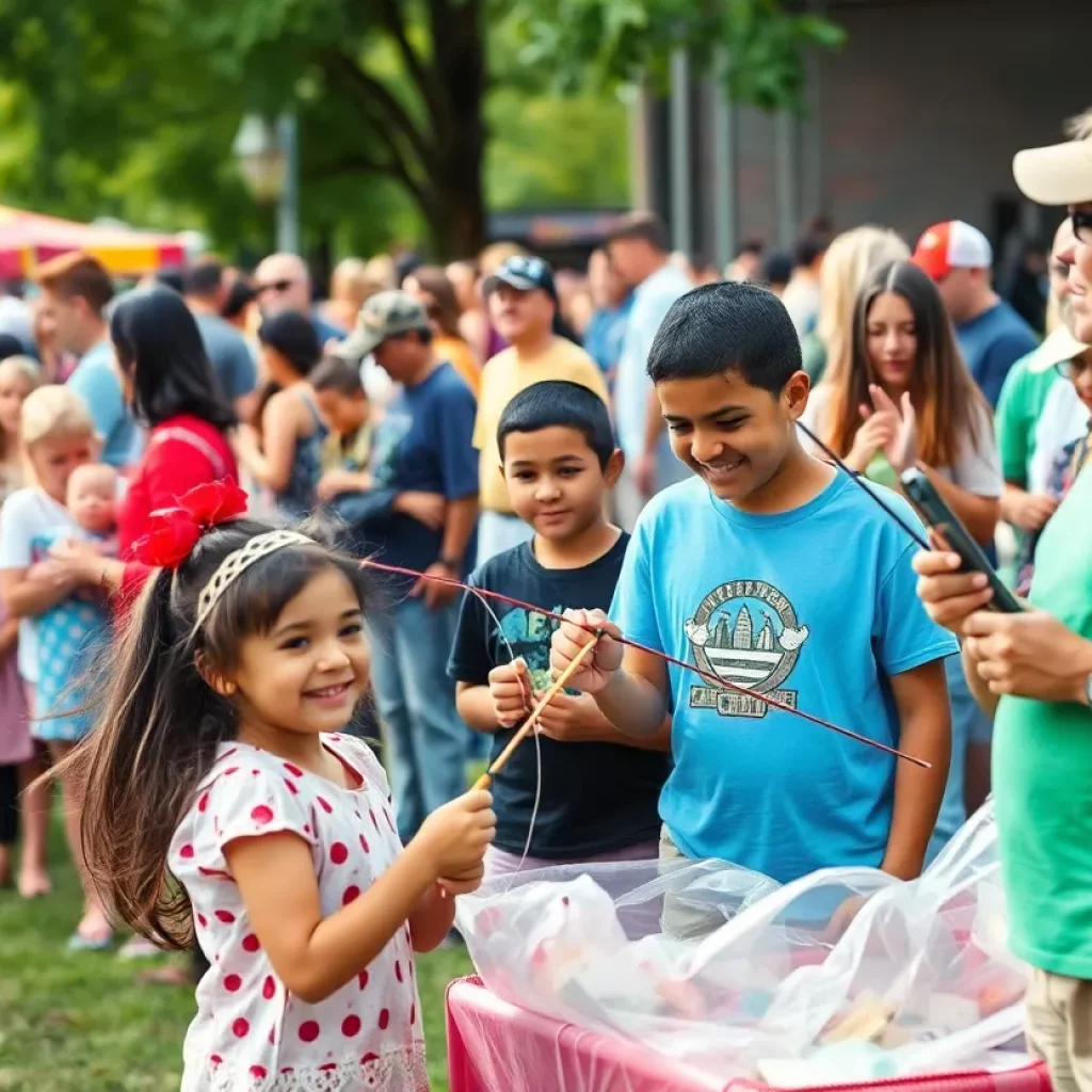 A lively community celebration in June with various activities.
