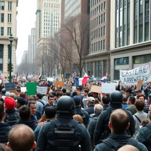 Protesters gathering in Los Angeles with National Guard present