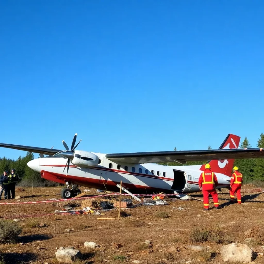Crash site of a de Havilland Canada DHC-6 Twin Otter aircraft in Tullahoma