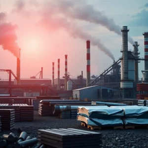 Visual representation of steel and aluminium industries affected by tariffs