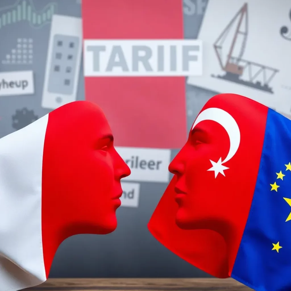 Symbols of trade negotiations between the US and China