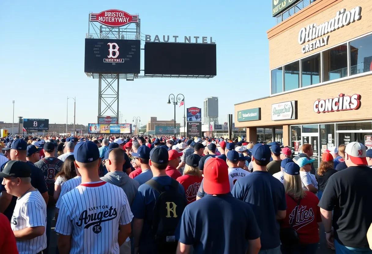 Fans at Bristol Motor Speedway for the MLB Speedway Classic