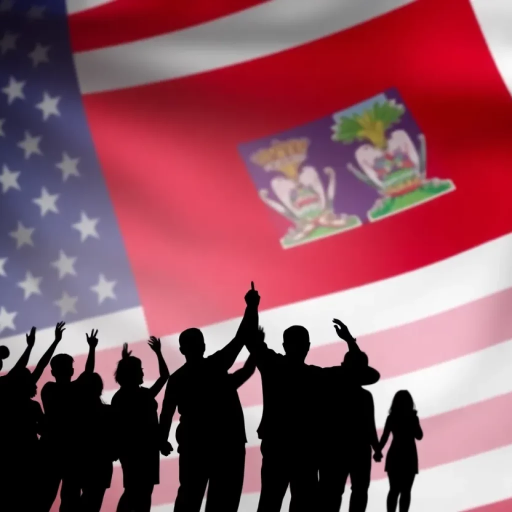 Diverse group of people supporting Haitians with Temporary Protected Status