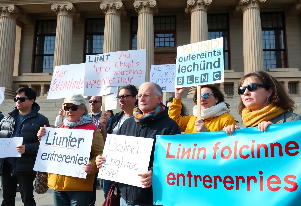 Blind Entrepreneurs Protest House Bill 1066