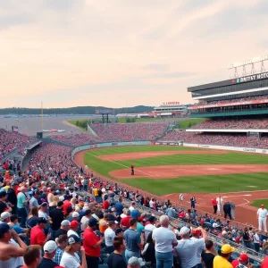 Crowd at Bristol Motor Speedway during the first MLB game in Tennessee