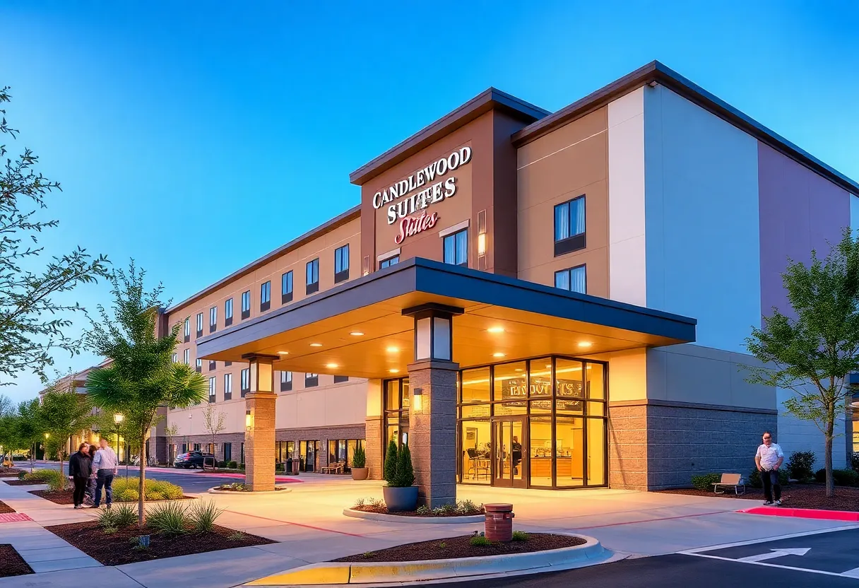 Exterior view of Candlewood Suites hotel in Morristown