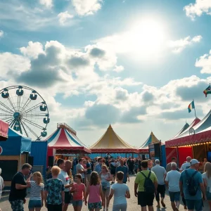Families enjoying carnival rides and concert in Bulls Gap and Morristown