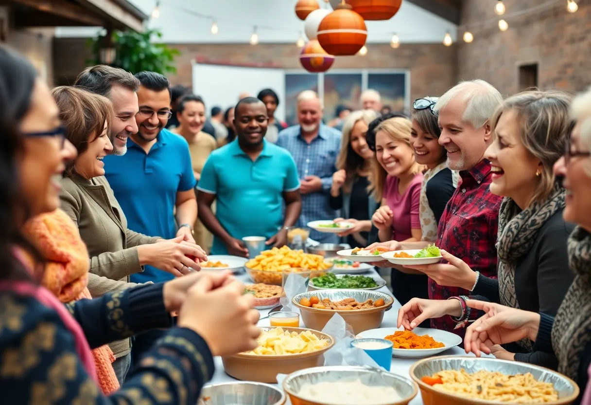 Community gathering honoring the memory of a beloved chef.
